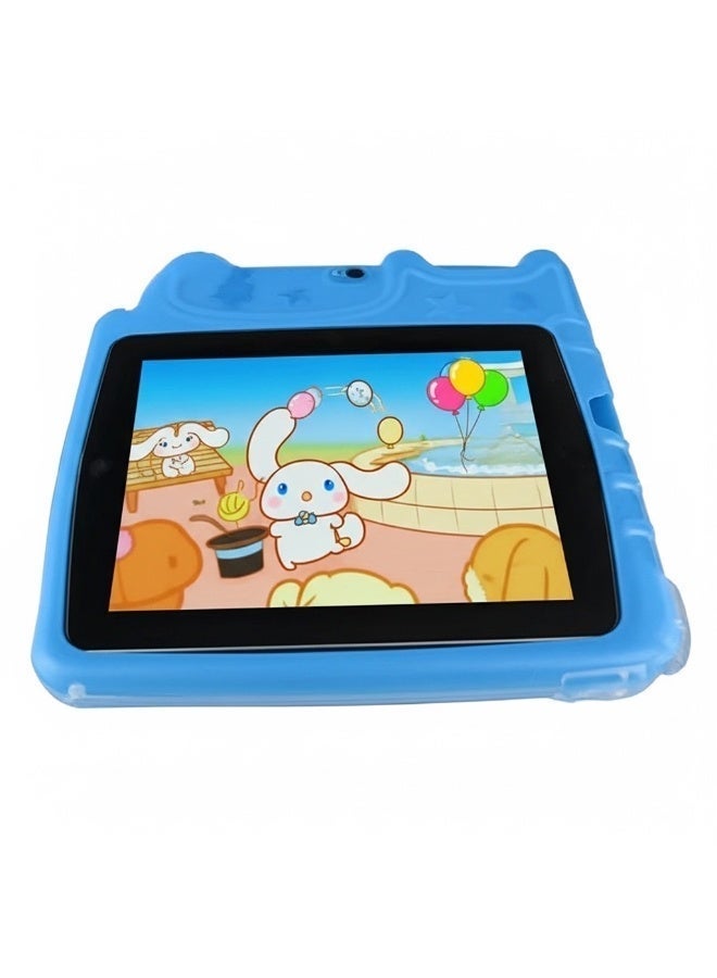 A children's tablet with a 7-inch screen, 256GB of storage, 8GB of RAM, and the latest Android 13 operating system. It supports 5G networks and features dual front and rear cameras (5MP and 13MP), a large 5000mAh battery, and access to the Play Store. Suitable for modern educational activities and modern games and entertainment. Available in blue. - Image 2